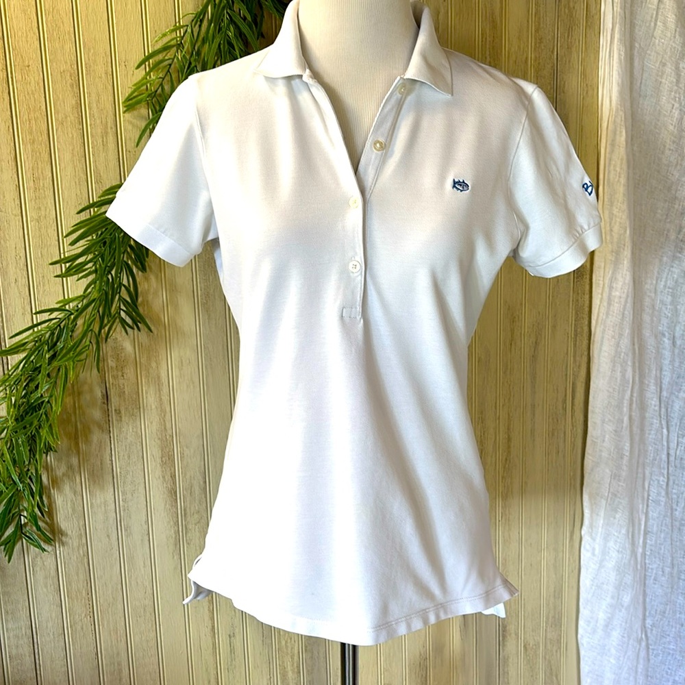 Vineyard Vines White Fitted Button Down Shirt